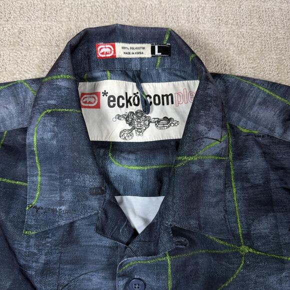 Ecko Unltd Y2K Graphic Button Up Shirt L - Picture 3 of 7